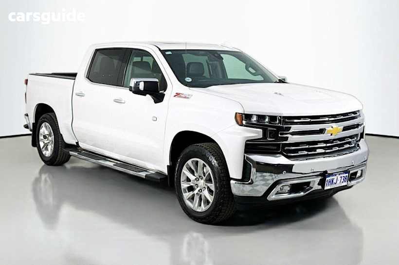 White 2021 Chevrolet Silverado Crew Cab Utility 1500 Ltz Premium Edition