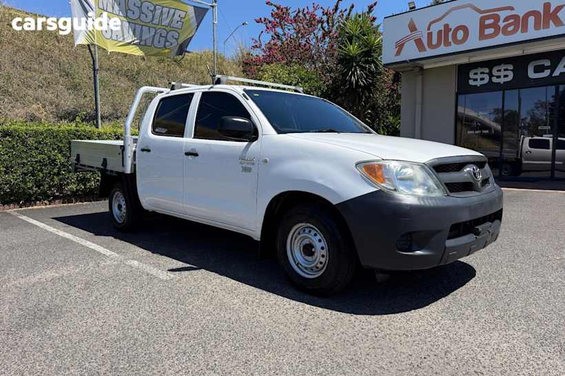 White 2007 Toyota Hilux Ute Tray WORKMATE R