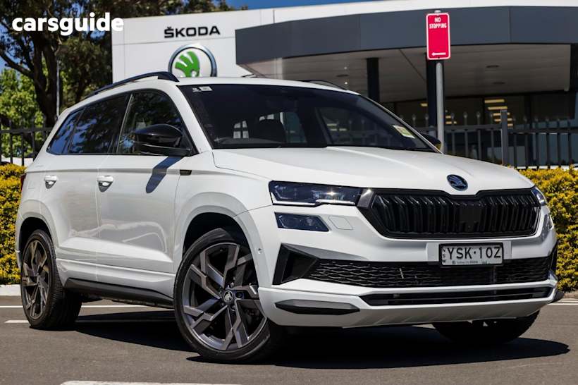 White 2025 Skoda Karoq SUV 140TSI SPORTLINE 4X4
