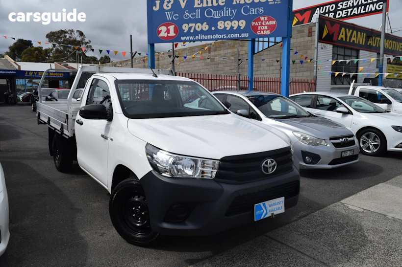 White 2018 Toyota Hilux Cab Chassis Workmate