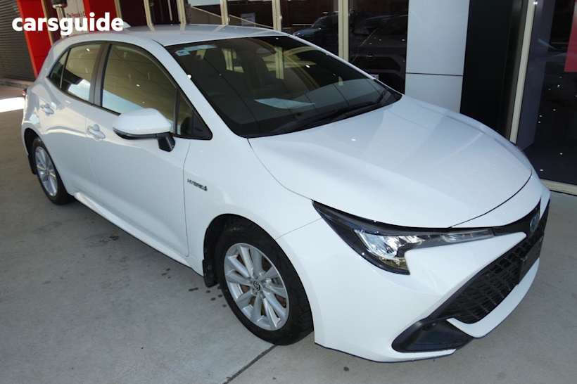 White 2023 Toyota Corolla Hatchback Ascent Sport Hybrid