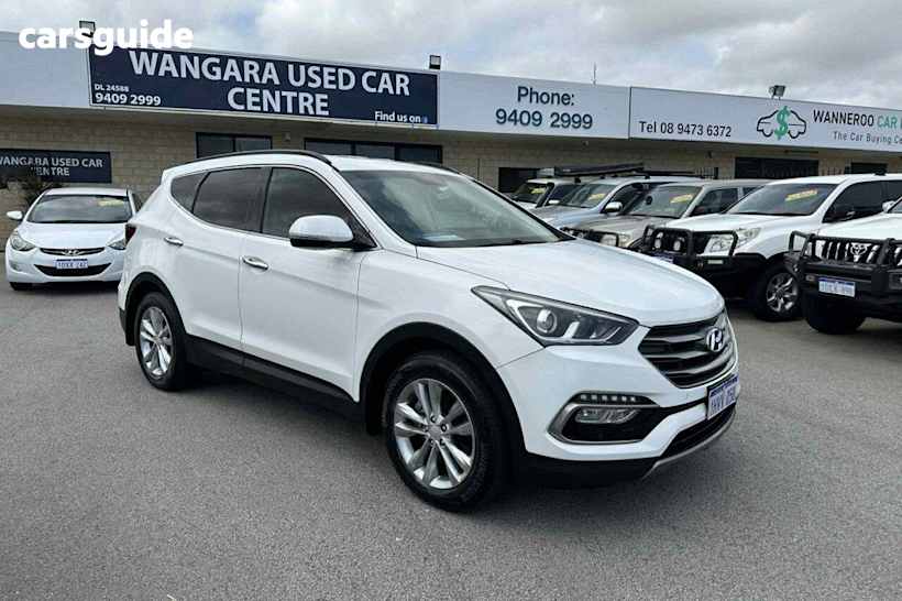 White 2016 Hyundai Santa FE Wagon Elite Crdi (4X4)