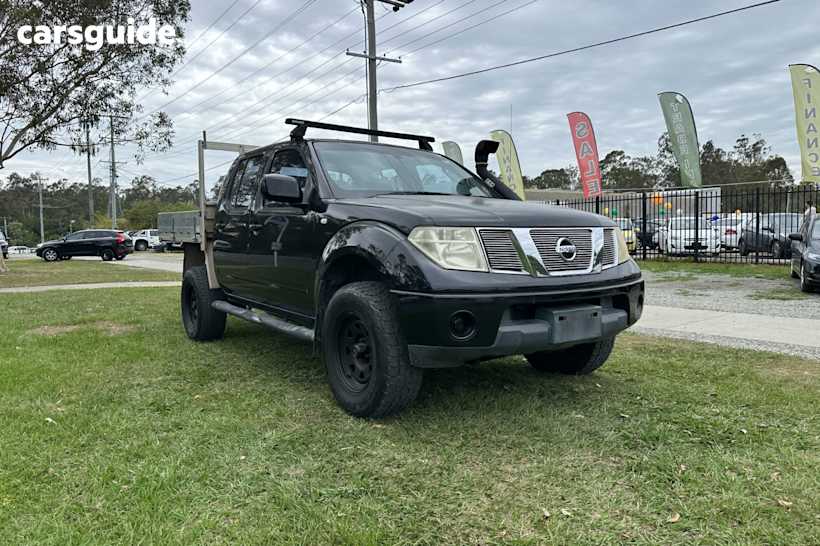 Black 2009 Nissan Navara Dual Cab Pick-up St (4X4)
