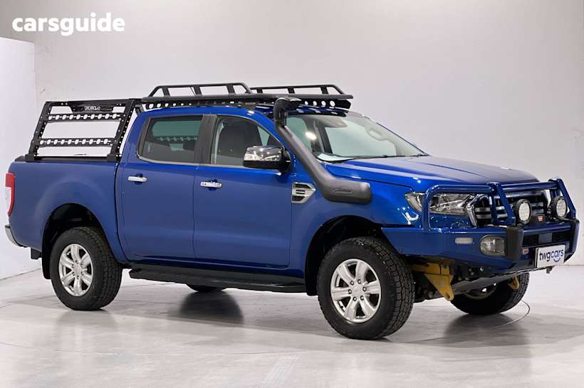 Blue 2020 Ford Ranger Ute Tray XLT 4X4
