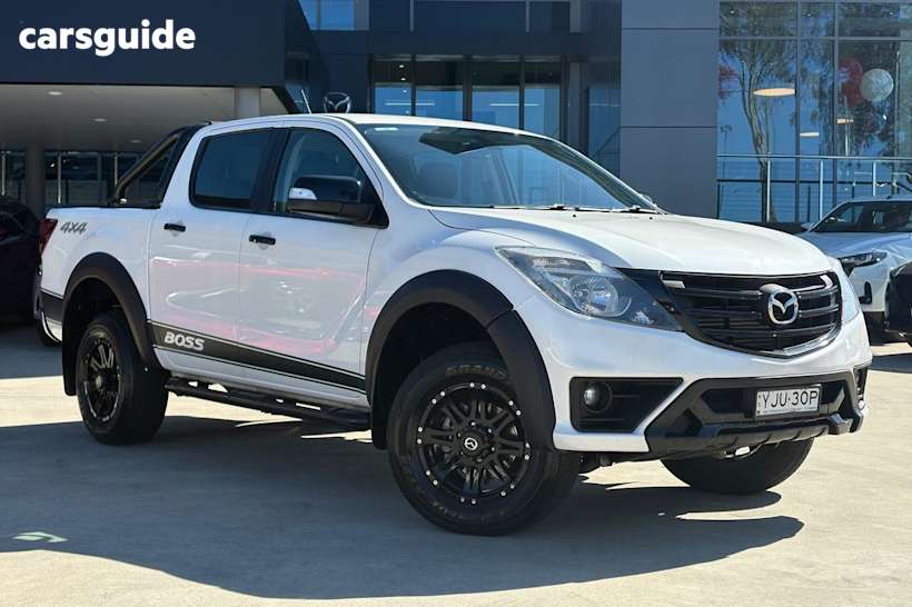 White 2019 Mazda BT-50 Ute Tray BOSS 4X4