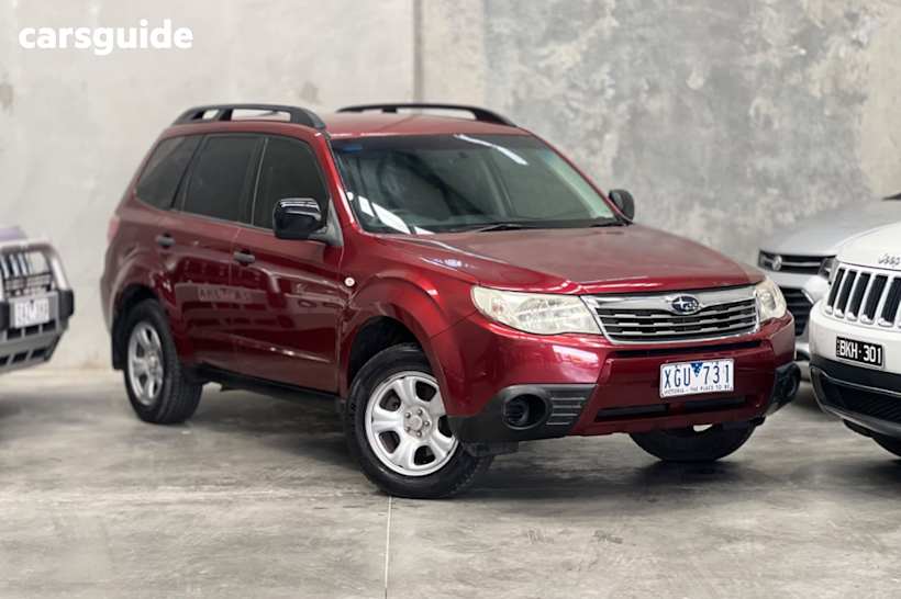 Red 2009 Subaru Forester Wagon X