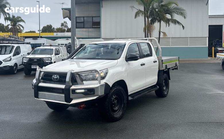 White 2021 Toyota Hilux Ute Tray SR 4X4