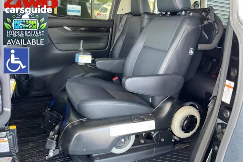 Black 2018 Toyota Alphard Commercial SR HYBRID WELCAB MOTORIZED CHAIR, SEAT OUT