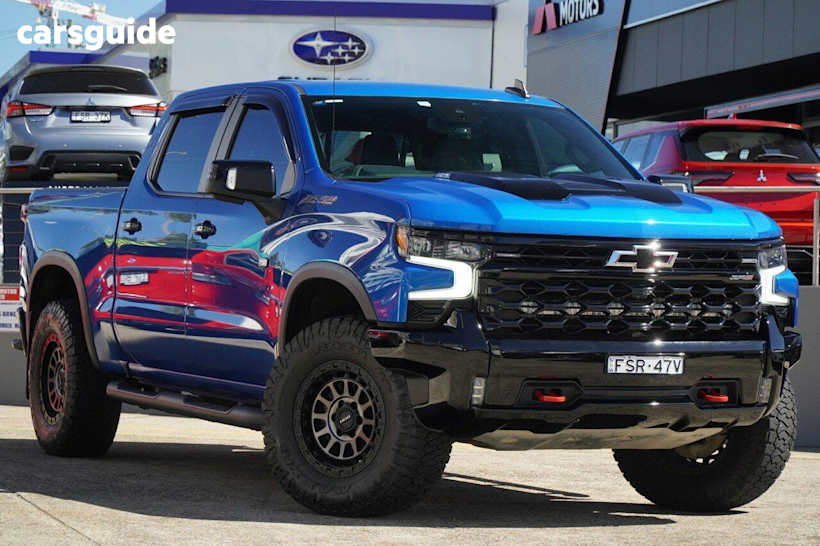 Blue 2023 Chevrolet Silverado Crew Cab Pickup 1500 Zr2