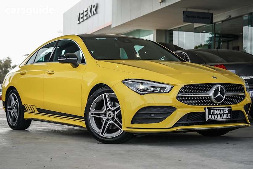 Yellow 2022 Mercedes-Benz CLA200 Coupe