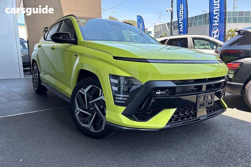 Yellow 2025 Hyundai Kona SUV HYBRID ELITE N LINE F