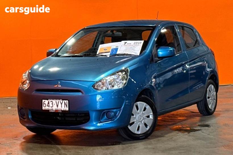 Blue 2015 Mitsubishi Mirage Hatchback Es