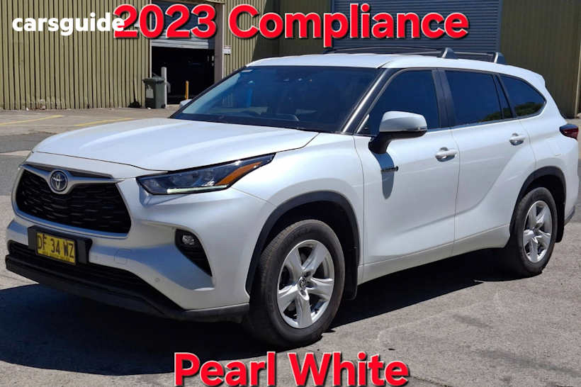 White 2023 Toyota Kluger Wagon Gx Hybrid Awd
