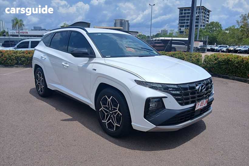 White 2023 Hyundai Tucson Wagon Elite N Line (Awd)