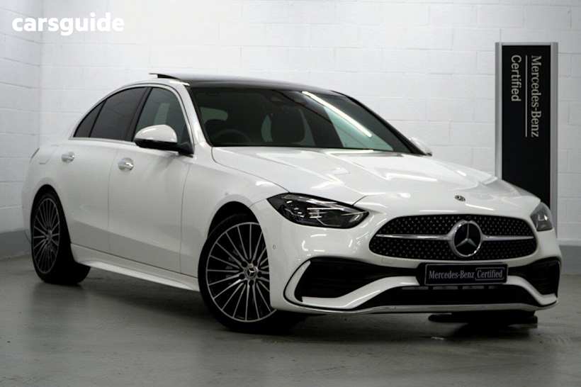 White 2021 Mercedes-Benz C300 Sedan Mhev