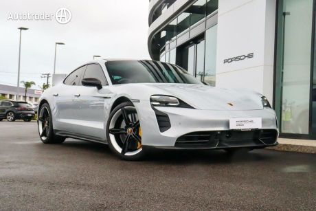 Grey 2021 Porsche Taycan Coupe Turbo S