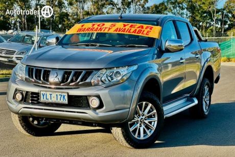 Silver 2016 Mitsubishi Triton Ute Tray Titanium 4x4 GLS MQ 2.4L 6 Spd Manual