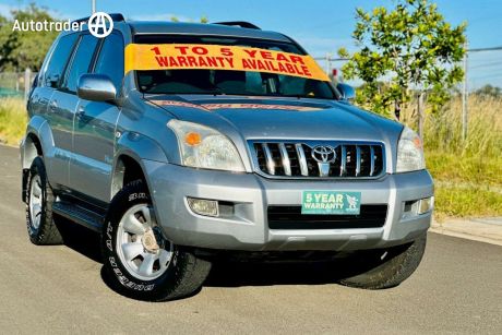 Silver 2005 Toyota Prado Wagon GRJ120R Pilbara Wagon 8st 4dr Auto 5sp 4x4 4.0i