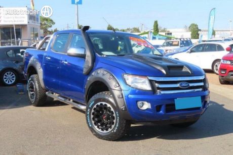 Blue 2012 Ford Ranger Dual Cab Utility XLT 3.2 (4X4)