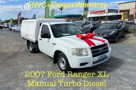 White 2007 Ford Ranger Cab Chassis XL (4X2)