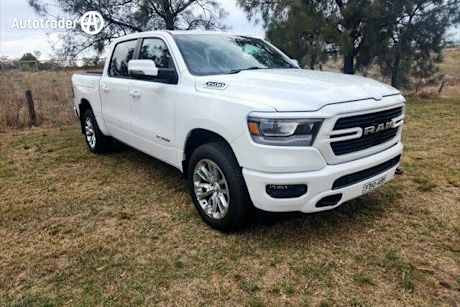 White 2023 Ram 1500 Crew Cab Utility Laramie Sport Rambox Mhev