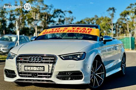 White 2015 Audi S3 Convertible 2.0TFSI Quattro 8V Turbo Softtop Convertible