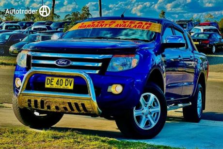Blue 2014 Ford Ranger Ute Tray 4x4 XLT PX 3.2L Turbo Diesel Dual Cab Utility