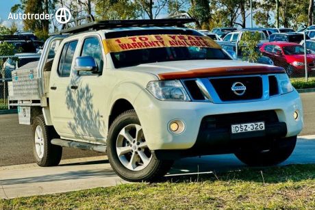 White 2011 Nissan Navara Ute Tray 4x4 ST-X 550 D40 3.0L 7 Speed Auto Dual Cab