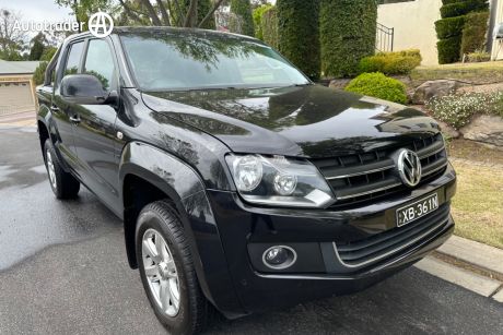 Black 2013 Volkswagen Amarok Dual Cab Utility TDI420 Highline (4X4)