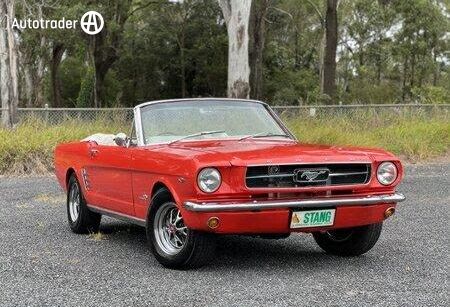 Red 1966 Ford Mustang Convertible