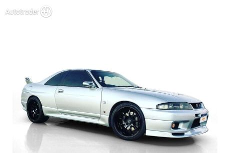 Silver 1995 Nissan Skyline Coupe GT-R V-Spec