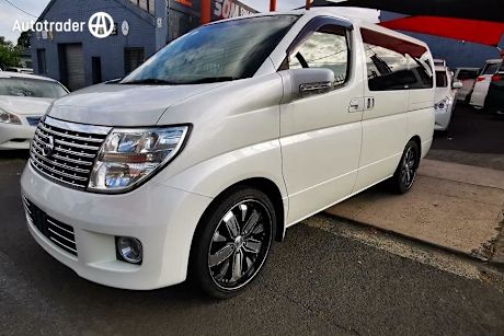 White 2005 Nissan Elgrand Commercial (No Badge)