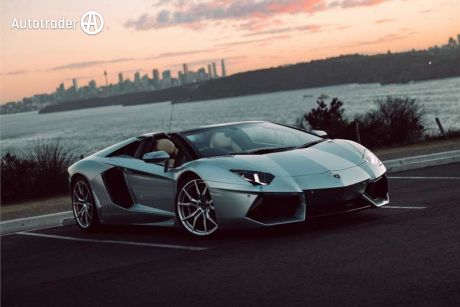 Silver 2014 Lamborghini Aventador Roadster LP700
