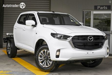 White 2023 Mazda BT-50 Dual Cab Chassis XT (4X4)