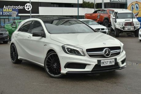 White 2015 Mercedes-Benz A45 Hatchback AMG
