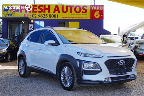 White 2019 Hyundai Kona Wagon Elite (awd)
