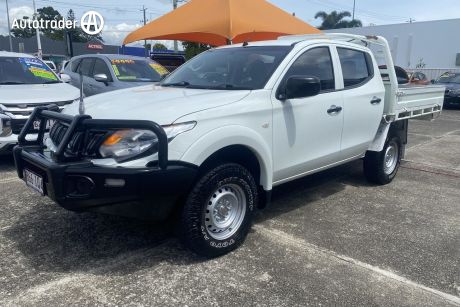 White 2018 Mitsubishi Triton Dual Cab Chassis GLX (4X4)