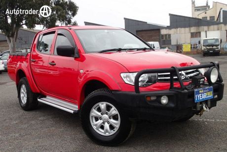 Red 2014 Mitsubishi Triton Double Cab Utility GLX (4X4)