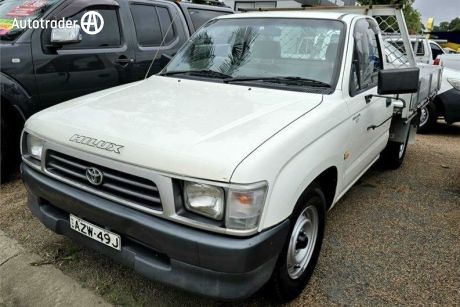 White 1999 Toyota Hilux Cab Chassis