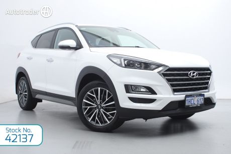 White 2020 Hyundai Tucson Wagon Elite (awd) Black INT