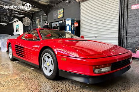 Red 1989 Ferrari F512M Coupe (No Badge)