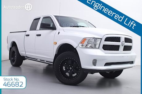 White 2018 Ram 1500 Crew Cab Utility Express (4X4) Black Pack