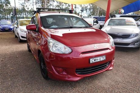 Red 2013 Mitsubishi Mirage Hatchback Sport