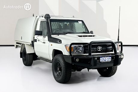 White 2017 Toyota Landcruiser Cab Chassis Workmate (4X4)