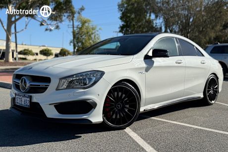 White 2015 Mercedes-Benz CLA45 Coupe Amg