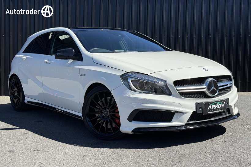 White 2014 Mercedes-Benz A45 Hatchback AMG