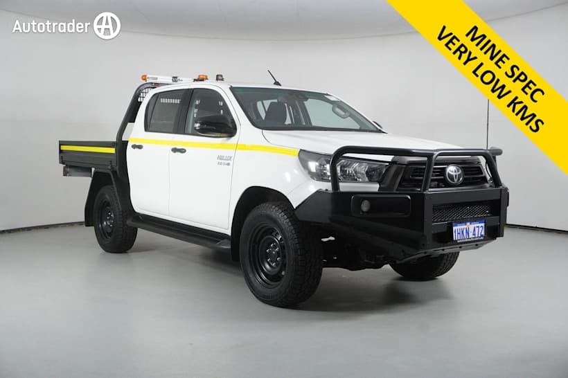 White 2021 Toyota Hilux Double Cab Chassis SR (4X4)