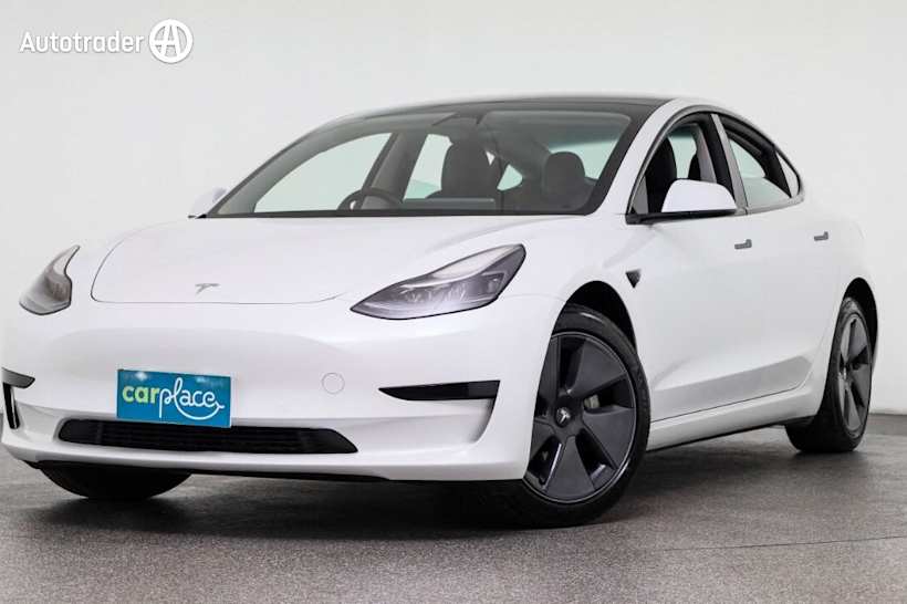 White 2022 Tesla Model 3 Sedan Rear-Wheel Drive