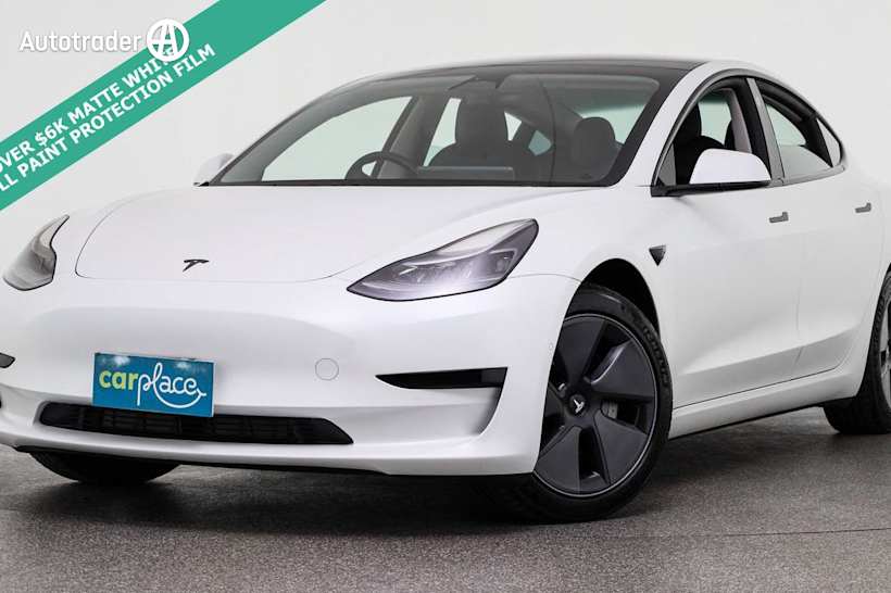 White 2022 Tesla Model 3 Sedan Rear-Wheel Drive